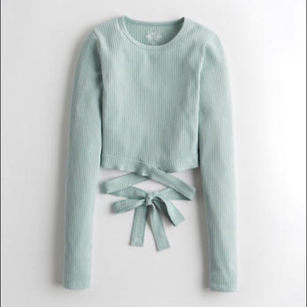 COPY - Wrap-Hem Crop Top